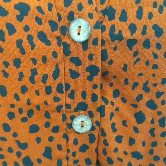 NWOT Casual Long Sleeve Loose V-Neck Swing Mini Dress - Size M - Picture 4 of 12